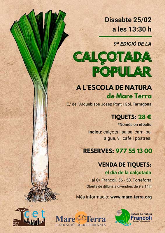 MareTerraFundacioMediterrania_calçotada_2023_EscolaNatura_cartell